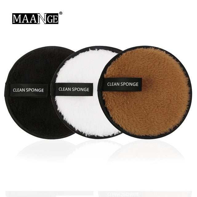 1/3 pièces Chiffon Microfibre Tampons Visage Démaquillant Bouffée de Coton Double couche Visage Serviette Démaquillante Réutilisable Nail Art Lingette Nettoyante