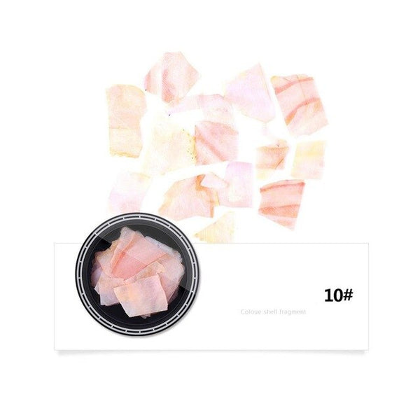 1 boîte belle Texture coquille de mer naturelle 3D charme Nail Art décoration tranche bricolage Salon de beauté ongles décorations outils #280821