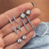 10 Pcs/set Women Earrings Wedding Shiny Earrings Set