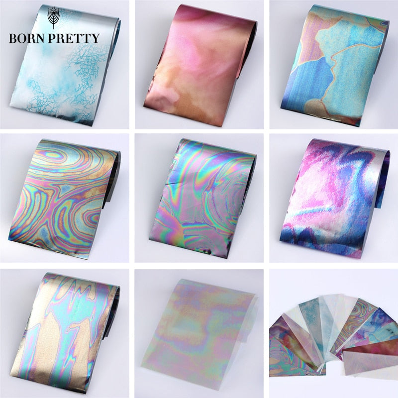 12 Colors/set Starry Sky Nail Foils Nail Stickers Multicolor 4*16 cm DIY Manicure Nail Art Transfer Sticker Nail Decoration