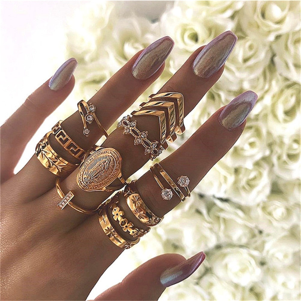 13 Pcs/set Women Fashion Rings