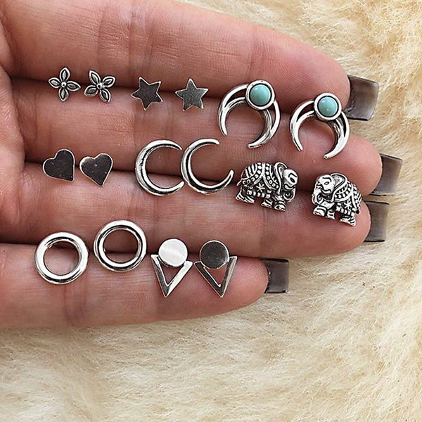 16 Pcs/set Earrings Set Women Charm Jewelry Accessories