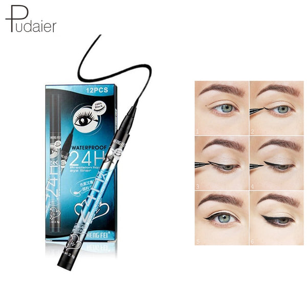 2 PCS Liquid Eyeliner Pencil Waterproof Crayon Yeux Black lapiz de ojos Long-lasting Eye Liner Pen Nice Makeup Beauty Cosmetic