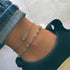 2 Pcs/set Women Anklet Charm Beach Party Jewelry