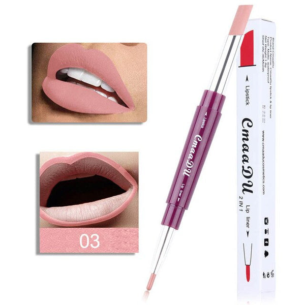 New Fashion Lip Liner Double-end Long Lasting Lip-liner Waterproof Lip Liner Stick Pencil 6 Color Beauty