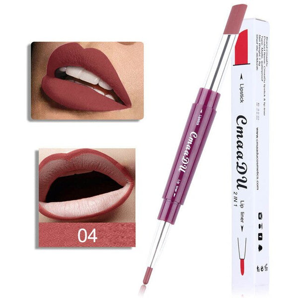 New Fashion Lip Liner Double-end Long Lasting Lip-liner Waterproof Lip Liner Stick Pencil 6 Color Beauty