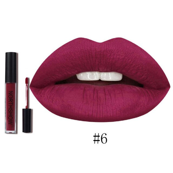 Women's Fashion Matte Liquid Lip Gloss Soft Texture Long Lasting Lipstick Waterproof Lip Liner Cosmetics