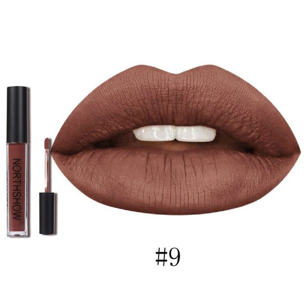 Women's Fashion Matte Liquid Lip Gloss Soft Texture Long Lasting Lipstick Waterproof Lip Liner Cosmetics