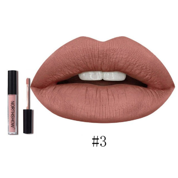 Women's Fashion Matte Liquid Lip Gloss Soft Texture Long Lasting Lipstick Waterproof Lip Liner Cosmetics