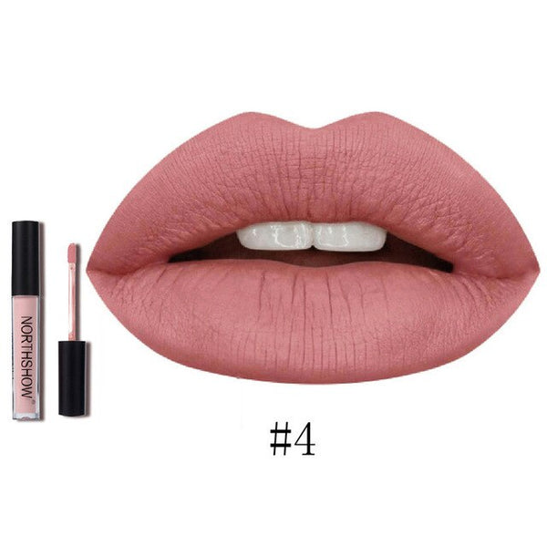 Women's Fashion Matte Liquid Lip Gloss Soft Texture Long Lasting Lipstick Waterproof Lip Liner Cosmetics