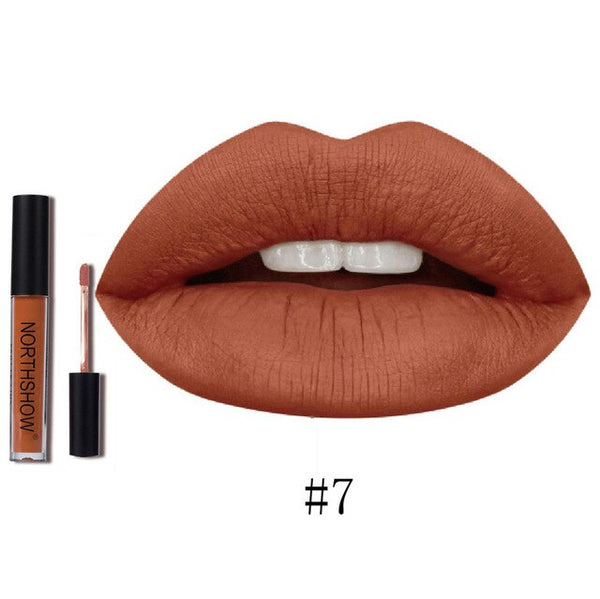 Women's Fashion Matte Liquid Lip Gloss Soft Texture Long Lasting Lipstick Waterproof Lip Liner Cosmetics