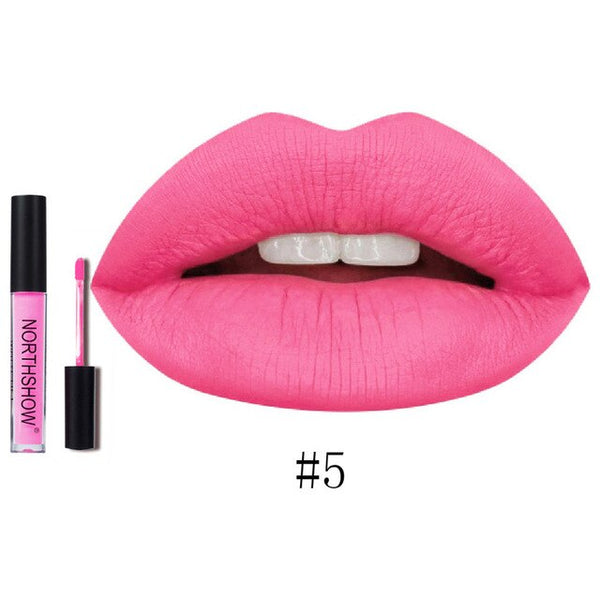 Women's Fashion Matte Liquid Lip Gloss Soft Texture Long Lasting Lipstick Waterproof Lip Liner Cosmetics