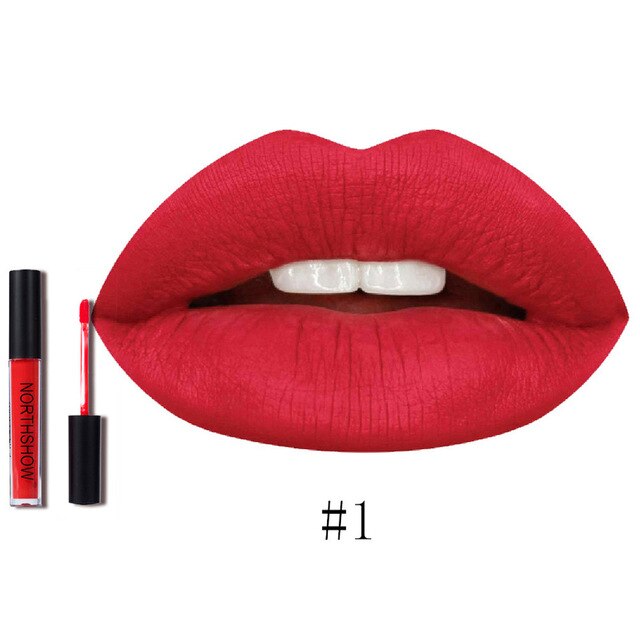 Women's Fashion Matte Liquid Lip Gloss Soft Texture Long Lasting Lipstick Waterproof Lip Liner Cosmetics