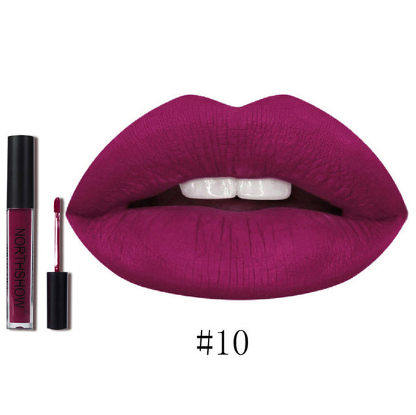 Women's Fashion Matte Liquid Lip Gloss Soft Texture Long Lasting Lipstick Waterproof Lip Liner Cosmetics