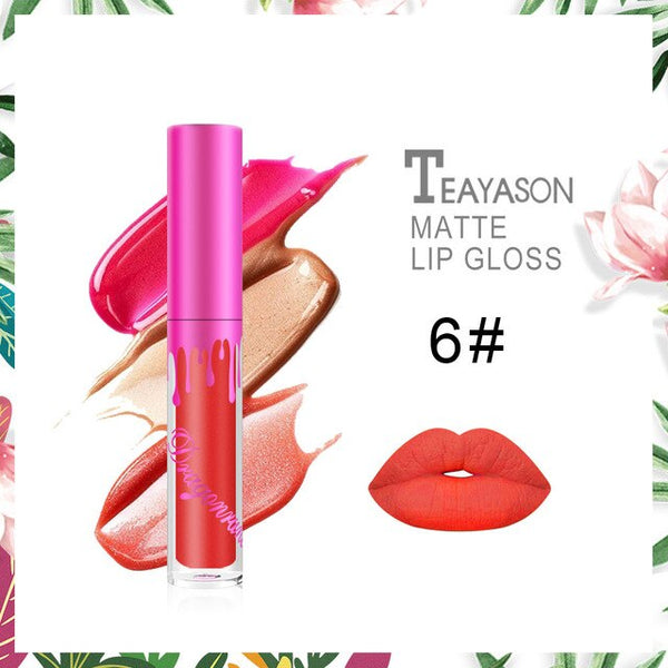 Women's Fashion Beauty Waterproof Long Lasting Lip Liquid Matte Lipstick Lip Gloss Makeup