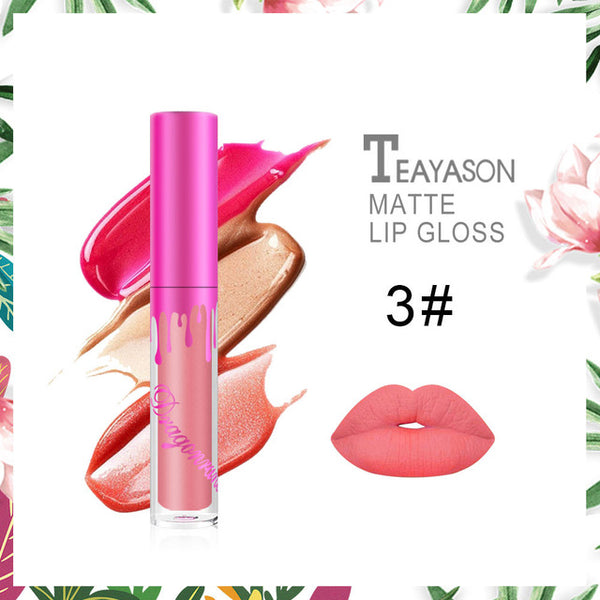 Women's Fashion Beauty Waterproof Long Lasting Lip Liquid Matte Lipstick Lip Gloss Makeup