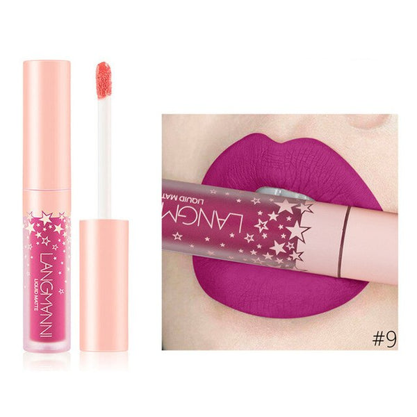 2019 Women's Fashion Lipstick Cosmetics Women Sexy Waterproof Lips Matte Lasting Lip Gloss