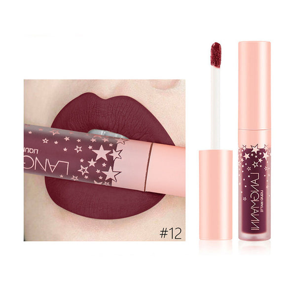 2019 Women's Fashion Lipstick Cosmetics Women Sexy Waterproof Lips Matte Lasting Lip Gloss