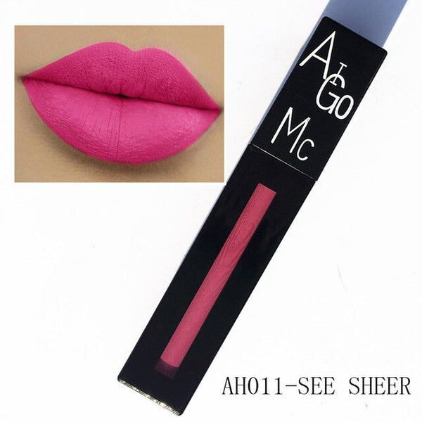 2019 Women's Fashion New Lipstick Cosmetics Women Sexy Lips Matte Lasting Lip Gloss Party