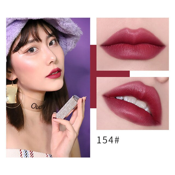 New Fashion Waterproof Lipstick Matte Pumpkin Color Lipstick Eat Earth Rich Vitamin E Moistu Maquiagem Drop Shipping