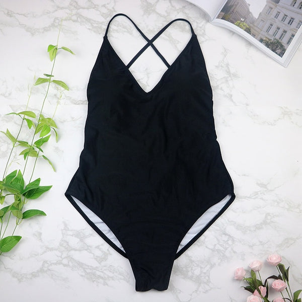 women Swimwear Sexy high cut one piece