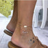 3 Pcs/ Set Anklet Fashion Multilayer Gold Anklet Set Combination