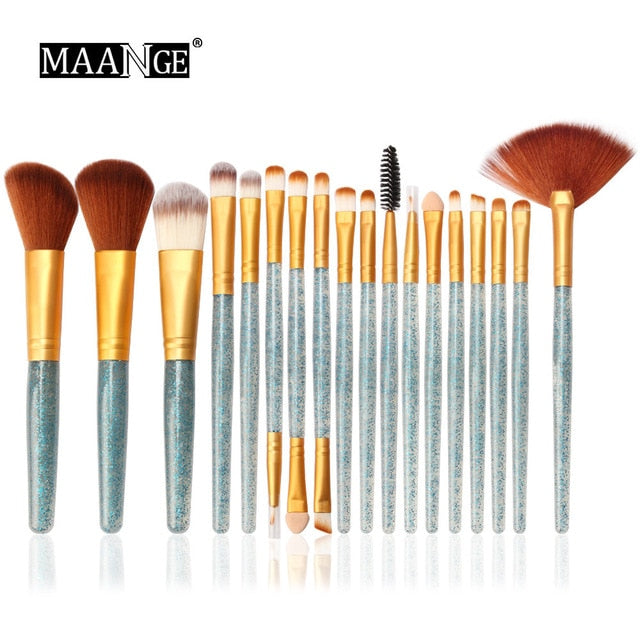 4-20Pcs Colorful Makeup Brushes Set Crystal handle Foundation Powder Concealer Eyeshadow Beauty Make Upn