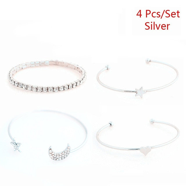 4 Pcs/set Women Fashion  Bracelet Party Jewelry Accessories