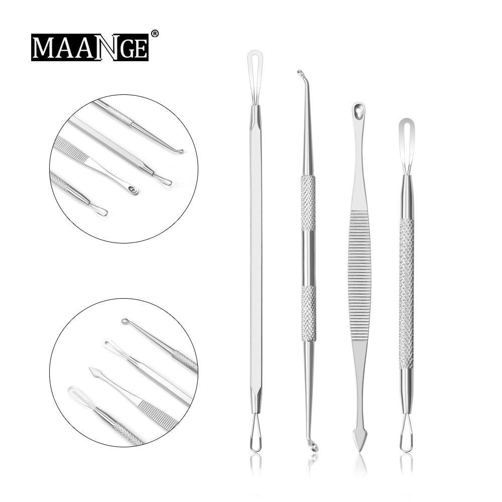 4Pc/Set Stainless Steel Blackhead Remover Tool Kit Professional