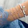 5 Pcs/set Women Fashion Bangle Bracelets Jewelry