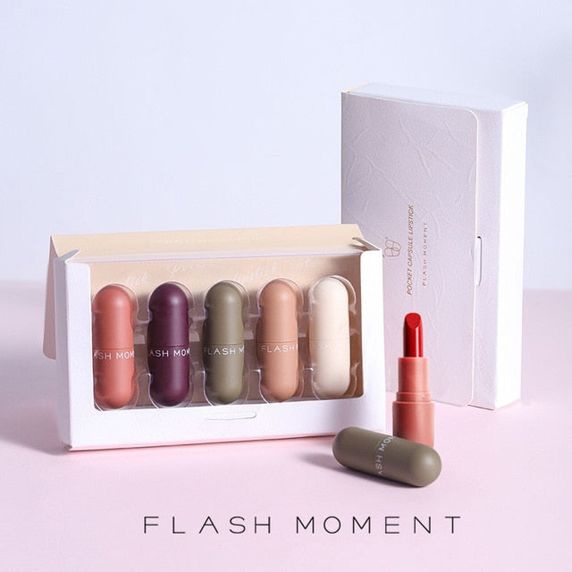 HOT 5pcs/set matte lipstick long lasting professional makeup