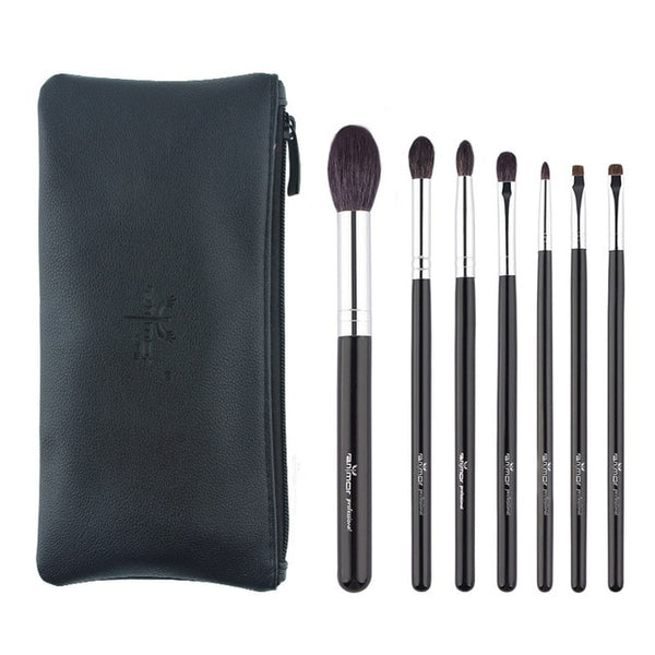 Natural Hair Makeup Brush Sliver Color 7PCS Brushes For Make up
