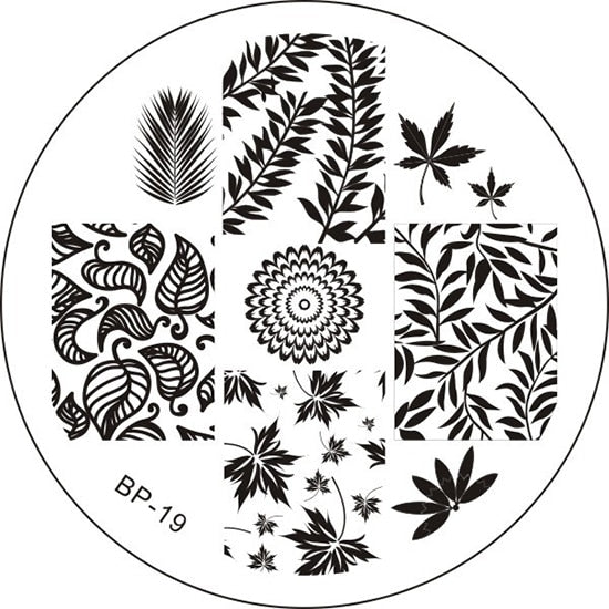 BORN PRETTY Round Nail Stamping Plate Geometry Catcher Feather Ballet Swan Dream Flower Manicure Nail Art Image Template