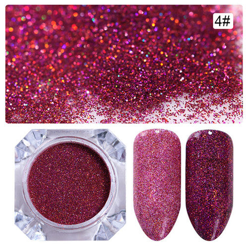 BORN PRETTY Starry Nail Glitter Powder Holographic Laser Glitters Dust Manicure Nail Art Decorations
