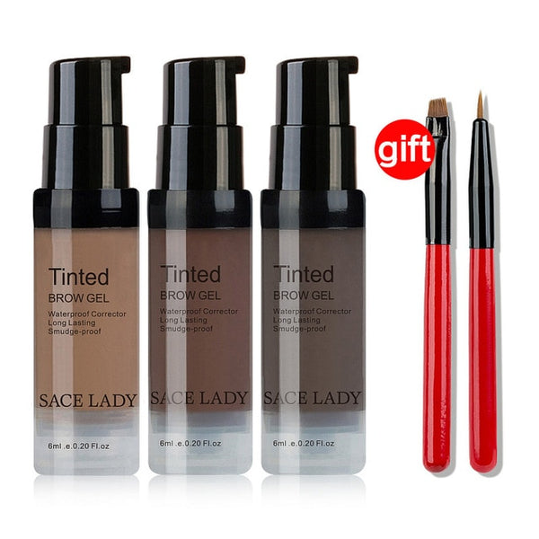Buy 3 Get 1 Gift SACE LADY Eyebrow Tint Set Waterproof Henna Makeup Gel Brush Eye Brow Cream Kit Make Up Paint Enhancer Cosmetic