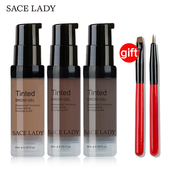 Buy 3 Get 1 Gift SACE LADY Eyebrow Tint Set Waterproof Henna Makeup Gel Brush Eye Brow Cream Kit Make Up Paint Enhancer Cosmetic