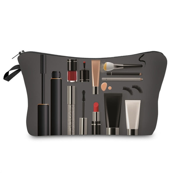 Women Cosmetic Bags 3D Printed Makeup