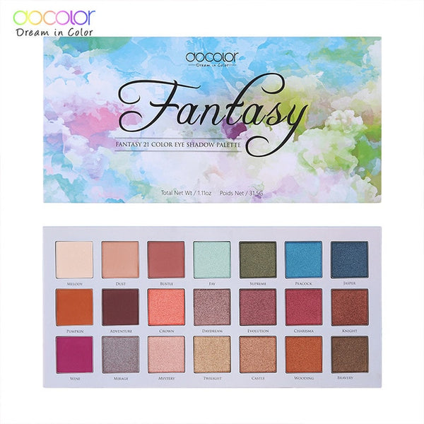 Docolor Professional Eyeshadow Palette 21 Color Charming Palette Matte Shimmer Pigmented Eye Shadow Powder Make Up Palette Set