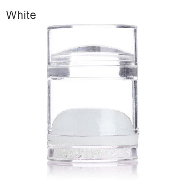 Dual-ended Rhinestone Silicone Nail Stamper for Stamping Plate Candy Nail Color Clear Jelly Head Nail Art Stamper with Scraper