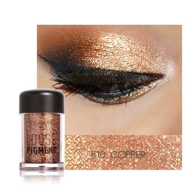 FOCALLURE 18 Colors Glitter Eye Shadow Loose Powder Shimmer Pigment Eyeshadow Makeup