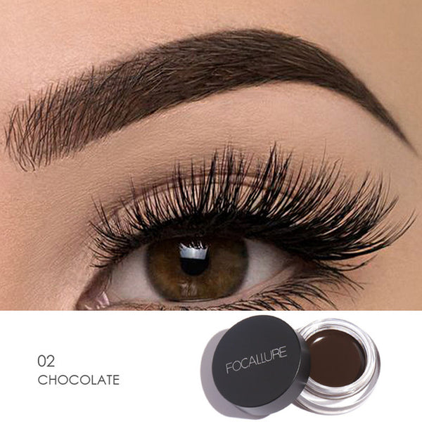 FOCALLURE Eyes Comestic Waterproof Eye Liner Gel Makeup Long Lasting Liquid Eyeliner Cream Eyeliner Makeup Set + Black Brush
