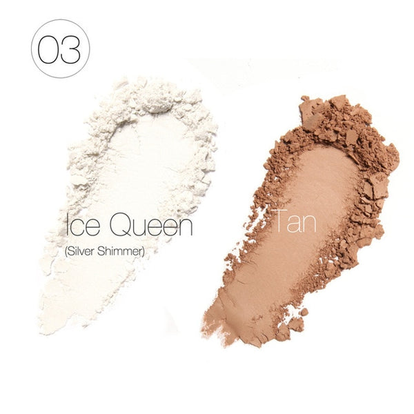 FOCALLURE Shimmer Bronzer and Highlighters Powder Makeup Concealer Highlighter for Face Stick Palette Makeup Contour