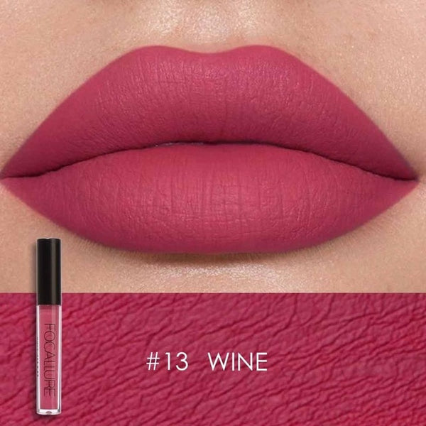 Waterproof Long-lasting Lip Gloss Pigment Dark Purple Black Red Velvet Matte Liquid Lipstick