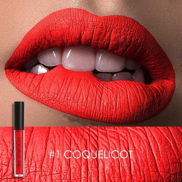 Waterproof Long-lasting Lip Gloss Pigment Dark Purple Black Red Velvet Matte Liquid Lipstick