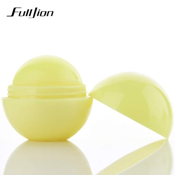 Fulljion New Makeup Round Candy Color Moisturizing Lip Balm Natural Plant Lip Gloss Lipstick Fruit Embellish Lip Lipstick Gloss