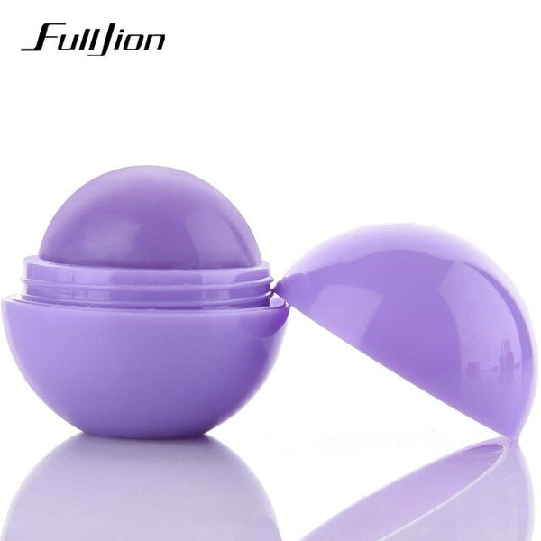 Fulljion New Makeup Round Candy Color Moisturizing Lip Balm Natural Plant Lip Gloss Lipstick Fruit Embellish Lip Lipstick Gloss