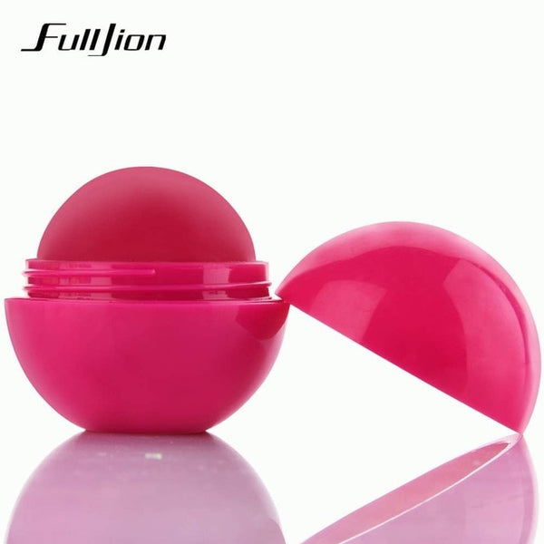 Fulljion New Makeup Round Candy Color Moisturizing Lip Balm Natural Plant Lip Gloss Lipstick Fruit Embellish Lip Lipstick Gloss