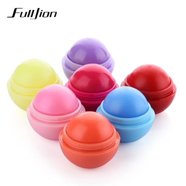 Fulljion New Makeup Round Candy Color Moisturizing Lip Balm Natural Plant Lip Gloss Lipstick Fruit Embellish Lip Lipstick Gloss