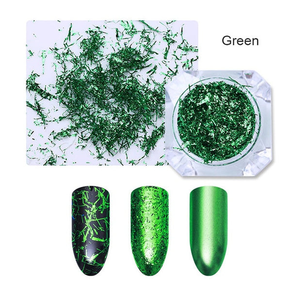 Gold Silver Nail Strip Wire Mirror Metal Line Irregular Sequin Glitter Flakies UV Gel 3D Nail Decoration