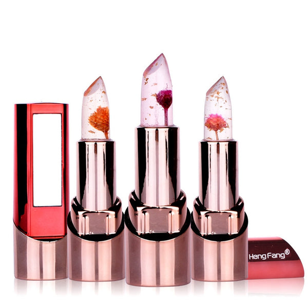 New Beauty Lipstick Bright Flower Crystal Jelly Lipstick Magic Long-lasting Moisturizer Color-changing Lip Makeup